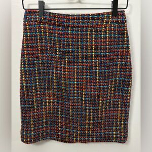 KATE SPADE Judy Wool Tweed Multicolor Classic High Waist Pencil Skirt